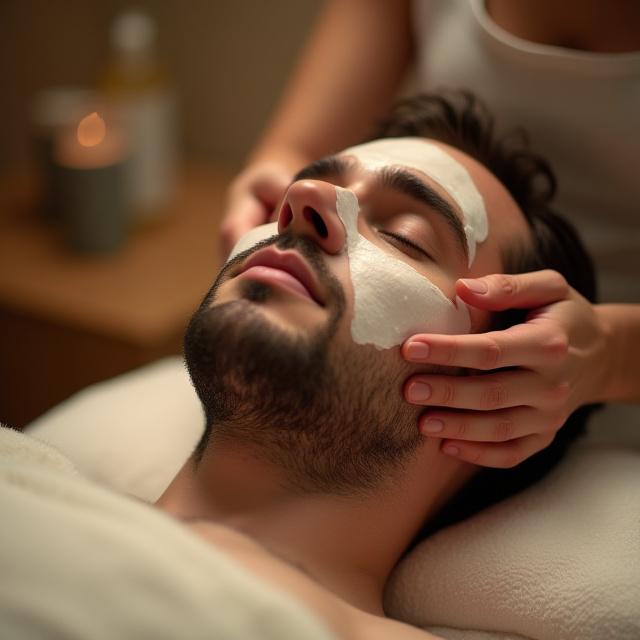 Tratamientos faciales wellness masculino spa barbería